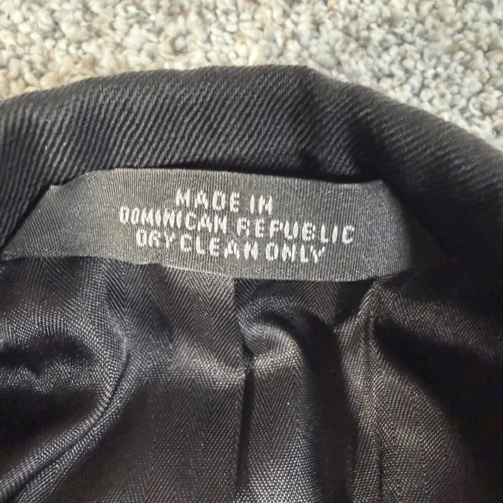 Vtg 90s Y2K Haggar Blazer 42R Dark Academia Corporate Goth Minimalist Classic